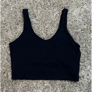 Hollister Social Tourist Crop Scoop Tank ~ Size Medium ~ Black